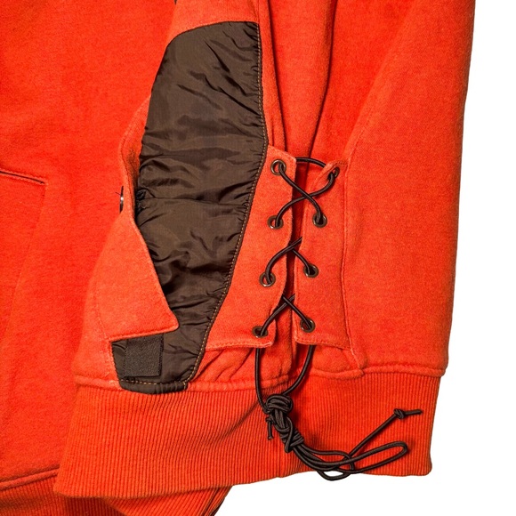 Sean John Hooded Sherpa Lined Vest Orange Brown Men’s L Streetwear Fleece Zip - Picture 3 of 9
